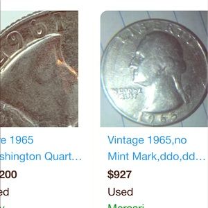 Quarters from 1965. Worth close to a 1,000k
